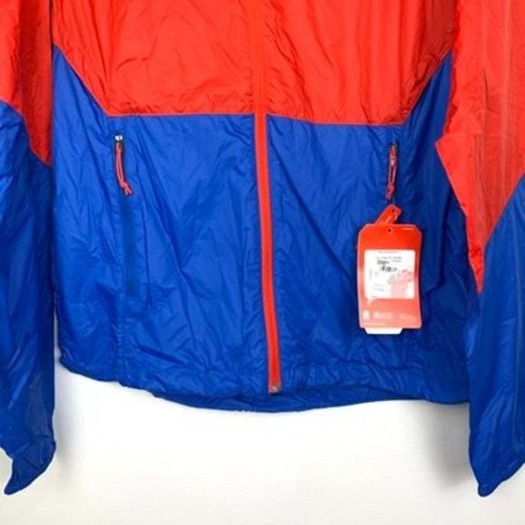 NWT The North Face Flyweight Hoodie Zip Jacket Windbreaker Coat High Risk Red Bl - Picture 4 of 8